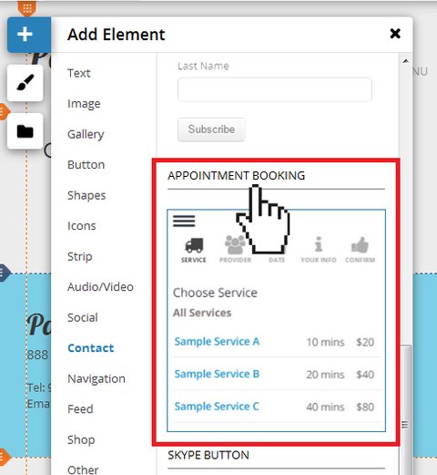 Adding an Appointment Scheduler on your website - Website.com Knowledge ...