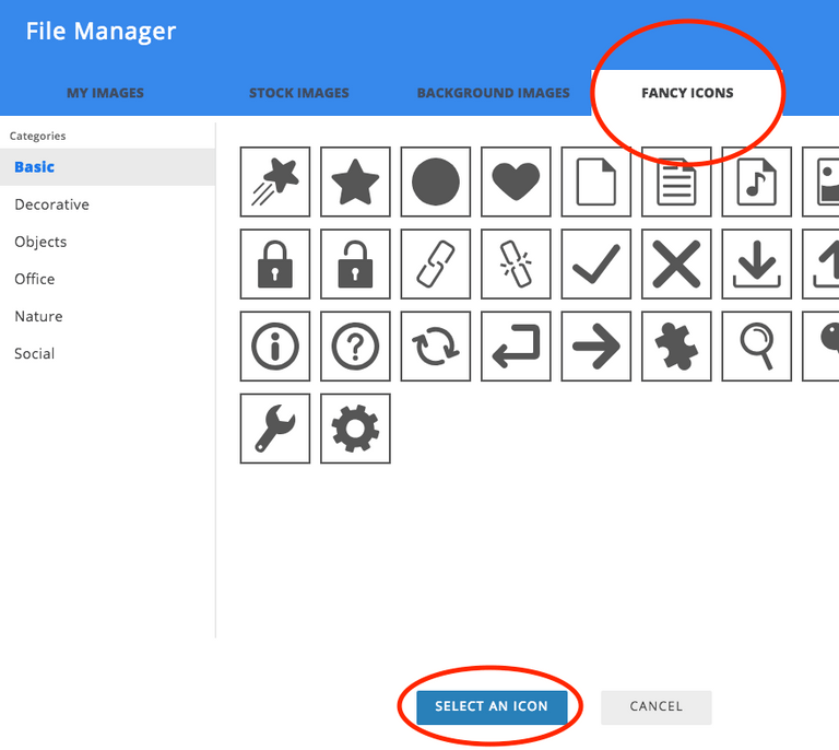 How to Use Fancy Icons Instead of Images on Cards